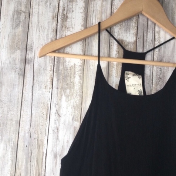 Blu Pepper Black Lace Bottom Tank - Picture 3 of 4